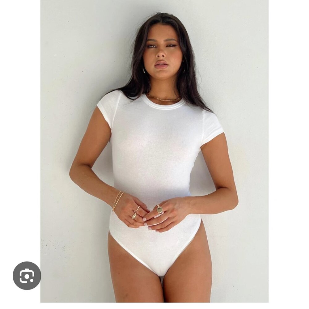 Princess Polly Harlea Bodysuit White Size 0 NWOT